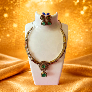 Italian Fremada Chain Yellow Stone Pendant